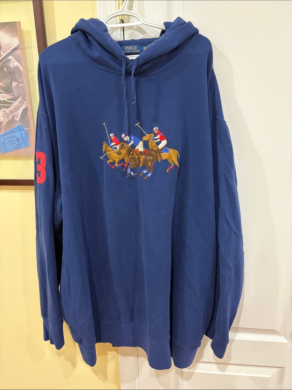 Polo by Ralph Lauren Men's Navy Polo Pony Hooded Sweatshirt